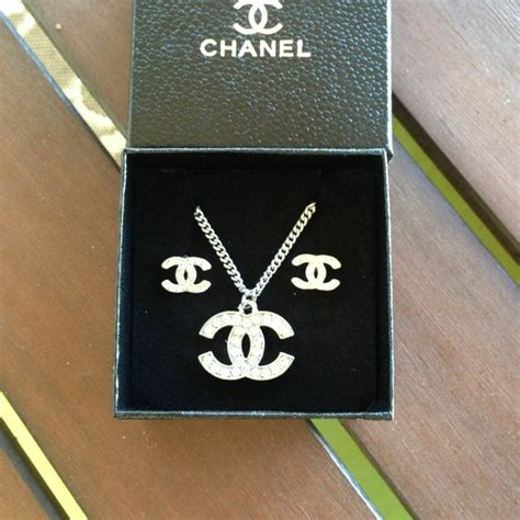 chanel earring necklace set|chanel earrings online shop.